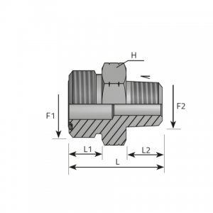 Adapter male ORFS – male NPT. (AMO..MN)